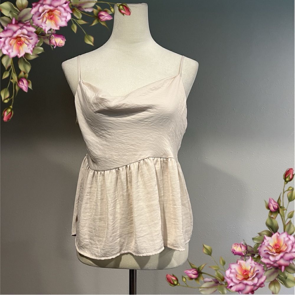 American Eagle drape neckline‎ crop top with straps